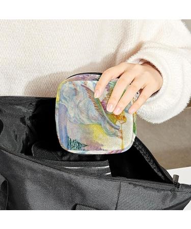 Vintage Hand Drawn Art Color3749 Period Bag Sanitary Napkin Storage Pouch - Travel Makeup Bag - Buy Online on GoSupps.com