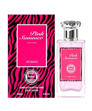 Hybrid & Company Women Pink Summer Pour Femme Eau De Parfum Vaporisateur Natural Spray 3.4 Fl Oz