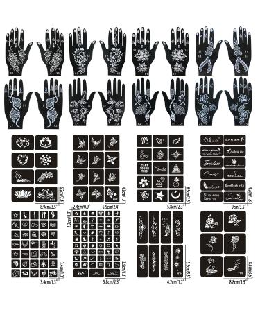 Aresvns Henna Tattoo Stencils Kit - 120+ Reusable Templates for Women and Teens - Buy Online on GoSupps.com