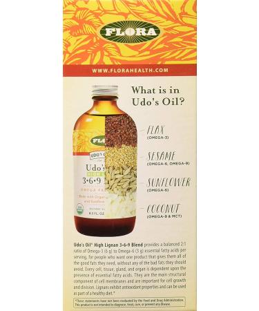 FLORA - Udo's Choice Omega 369 Oil Blend with High Lignan 8.5 Fl Oz - Buy Online on GoSupps.com
