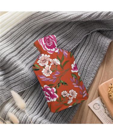 Buy Vintage Flowers Hot Water Bottle with Plush Cover - Hand Warmer for Adults & Children | 26.5x15.3cm - International Shipping Available - Buy Online on GoSupps.com