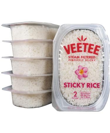 Veetee Heat & Eat Sticky Rice - Minute Rice Microwavable Meals - Instant Rice Meals Ready to Eat Gluten Free Precooked Rice - 10.6 Ounce (Pack of 6)