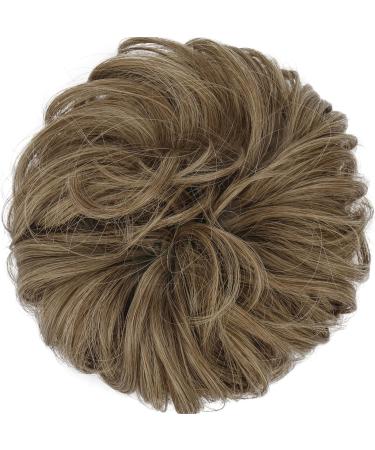 FESHFEN Messy Bun Hair Piece Scrunchie | Wavy Curly Chignon Ponytail Extension in Dirty Brown | 38g 10/16# | Women, Girls, Kids | 1PCS - Buy Online on GoSupps.com