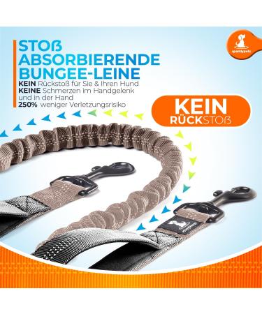 2-in-1 Jogging Line & Dog Leash for Large/Medium Dogs | Double Handle Belly Belt Leash - Perfect for Walking Jogging & Hiking - Army Green - Buy Online on GoSupps.com