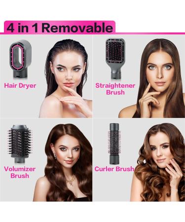 4 in 1 WeChip Hot Air Styling Brush - Ceramic Coating, Negative Ion, Large Size - Ideal for Drying, Volumizing, Straightening, Curling - Reduce Frizz, Anti-static - Suitable for All Hair Types - Buy Online on GoSupps.com