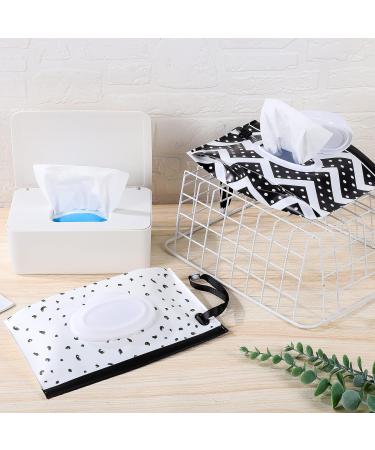 Wet Wipes Dispenser Box with 2 Baby Wipes Pouches - Dustproof & Reusable, Travel-Friendly - White - Buy Online on GoSupps.com