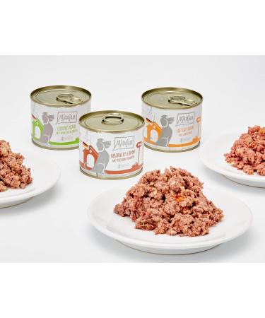 MjAMjAM - premium wet food for dogs - mixed pack II - with chicken & duck beef turkey veal turkey lamb 6 pack (6 x 200 g) natural with extra meat - Buy Online on GoSupps.com