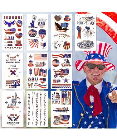 Patriotic 4th of July Temporary Tattoos - Complete Independence Day Collection - Buy Online on GoSupps.com