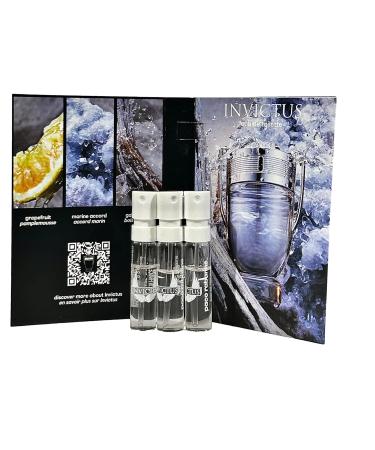 Paco Rabanne INVICTUS EDT MEN spray vial perfume 1.5 ml / 0.05 fl oz - Set of 3 - Buy Online on GoSupps.com