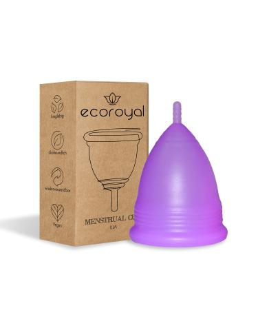Menstrual cup in 2 sizes - made of medical silicone - for normal or heavy bleeding (A White) A White