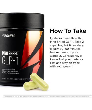 Inno Supps Inno Shred GLP-1 | Thermogenic Support + Appetite Support + Energy* | Berberine + Chromium | 60 Capsules. 30 Servings. Inno Shred GLP-1 - Fat Burner - Buy Online on GoSupps.com