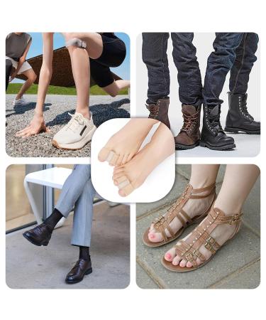 Ruamny 4Pcs Hammertoe Straightener Big Toe Separators Gel Toe Correction Elasticated Hammertoe Corrector Pain-Free for Both Female and Male Nylon Gel Fiber Toe Correction-Size M - Buy Online on GoSupps.com