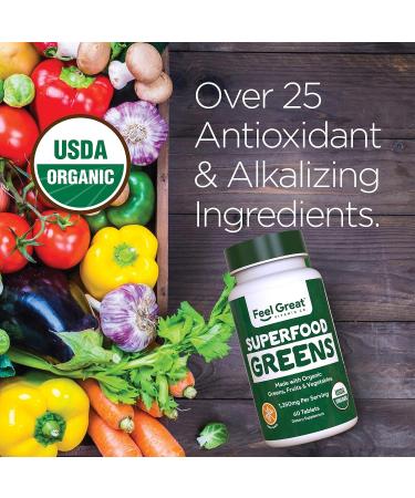 Feel Great Vitamin Co. Superfood Greens - Organic Fruits and Veggies Supplement - Buy Online on GoSupps.com