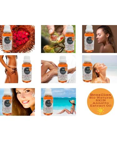 Nativilis Amazonian Urucum Seed Extract Annatto Oil 30 ml (Bixa orellana L.) Emolient for Suncream Lotion Brazilian Bio-Natural Skin Tanning Oil - Copaiba Benefits - Buy Online on GoSupps.com