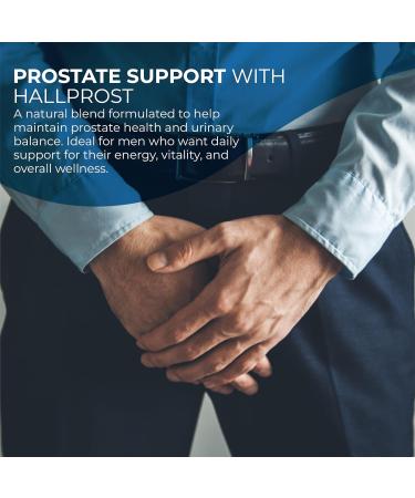 Hallusa Natural Hallprost - Prostate Health Supplement | Urinary Tract & Bladder Support Reduce Frequent Urination | Saw Palmetto Pygeum Pumpkin Seed Zinc Vitamin E | 180 Capsules - Buy Online on GoSupps.com