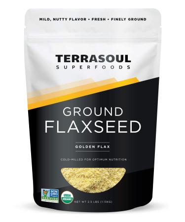 Terrasoul Superfoods Organic Ground Flax Seeds 2.5 Pound - Finely Ground  Smooth Texture  Golden Flax - Buy Online on GoSupps.com