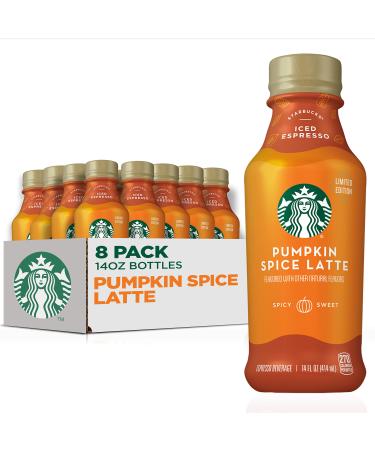 Starbucks Iced Espresso, Pumpkin Spice Latte, Limited Edition, 14 fl oz. Bottles (8 Pack) Pumpkin Spice (Limited Edition)