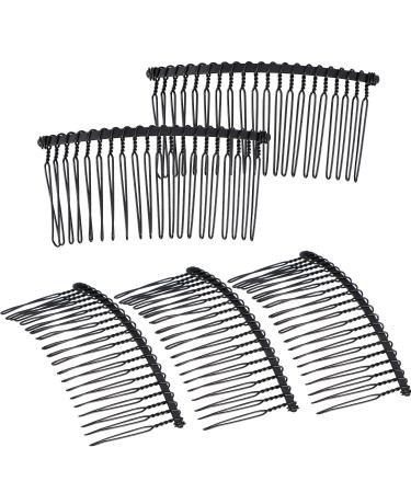 5 Pieces 20 Teeth Hair Clip Combs Metal Wire Hair Combs Wire Twist Bridal Wedding Veil Combs 5 Count (Pack of 1) Black - Buy Online on GoSupps.com