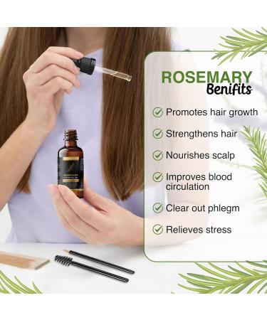 MoStandard Rosemary Essential Oil for Hair Loss, Growth, and Repair - 60ml | Fuller, Healthier Hair for Men and Women - Buy Online on GoSupps.com