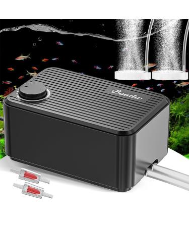 Boadw Quietest Aquarium Air Pump 5.5W Adjustable Oxygen Pump Aquarium up to 400 liters with All Accessories 40db 5.5W - Buy Online on GoSupps.com