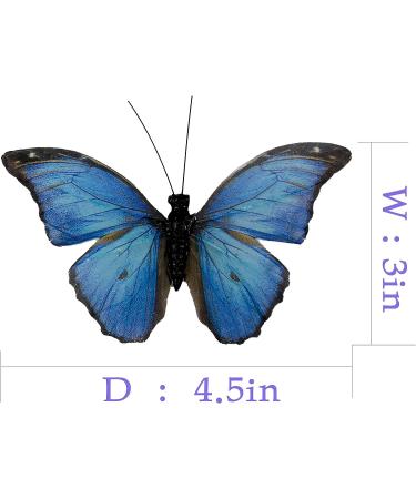 Morpho Butterfly Feather Butterflies on Picks - Set of 12 Halloween & Thanksgiving Decorations - Buy Online on GoSupps.com