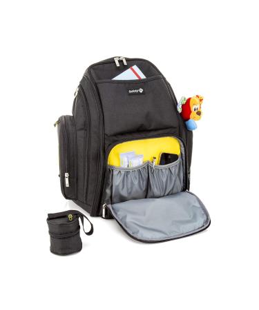 Safety 1st Diaper Backpack - Ultimate On-the-Go Diaper Bag with Wet Cloth Box Changing Pad & 17 Storage Compartments - Stylish Black - Buy Online on GoSupps.com