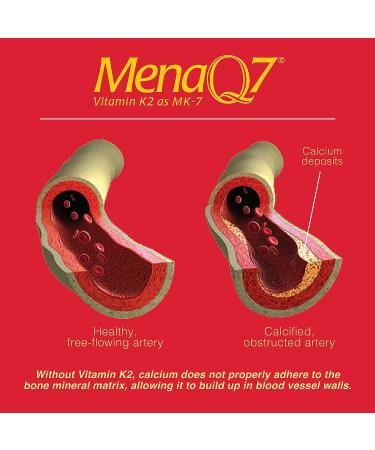 Vitamin K2 MK-7 180mcg Supplement - Promotes Bone & Heart Health - 60 Veg Caps MenaQ7 K2 MK7 - Buy Online on GoSupps.com