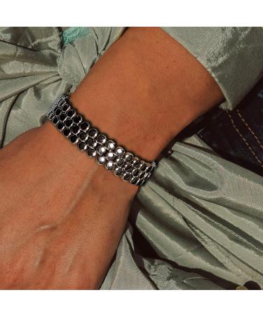Jeroot Titan Magnet Hard Tape 4mm Zirconia Bracelet for Women | Magnetic Energetix Gift Box with Size Adjustment Tool (3500 Gauss) - Buy Online on GoSupps.com