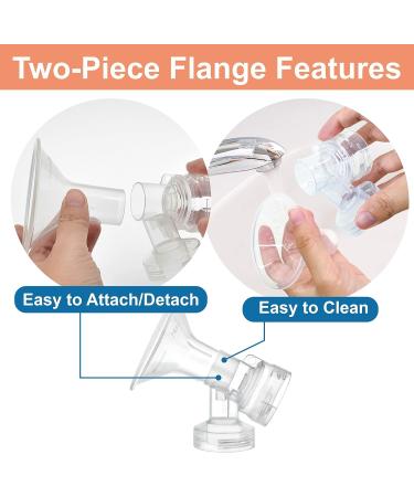 Maymom Myfit 19mm Shields for Medela Breast Pump - 2 Pcs Narrow Connector for Maxi Freestyle Flex - Buy Online on GoSupps.com