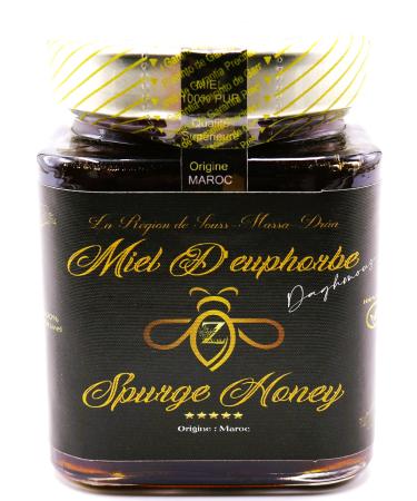 Euphorbia Honey 100% Pure & Natural. Raw Honey from (Daghmous) True Premium -500g - Collected in Morocco - Of the Finest Quality A Wide Variety of Delicious Flavors.