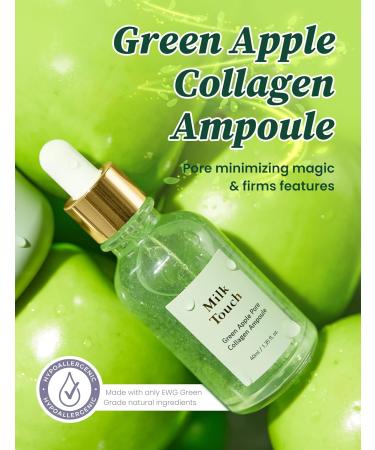 MILKTOUCH Green Apple Pore Collagen Ampoule | Best Daily Moisturizer & Serum with Collagen & Niacinamide for Moisturized Oil-Controlled Skin | 1.35 fl oz - Buy Online on GoSupps.com