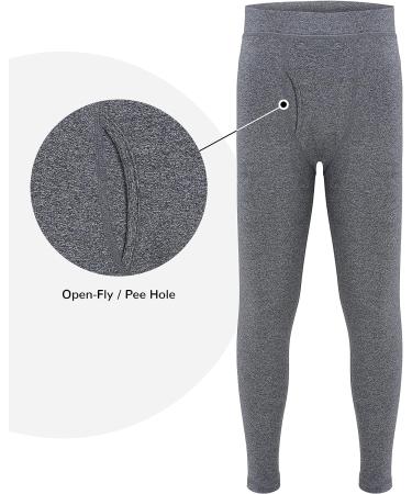Runhit Boys Thermal Underwear Set - Youth Kids Long Johns Base Layer in Grey, X-Large - Buy Online on GoSupps.com