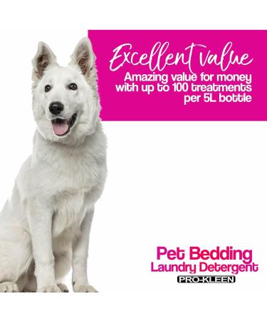 Pro-Kleen Pet Bedding Laundry Detergent - Fresh Linen (5L) | Non-Bio Formula for Sensitive Dogs | Eliminates Odours & Leaves Long-Lasting Freshness - Buy Online on GoSupps.com