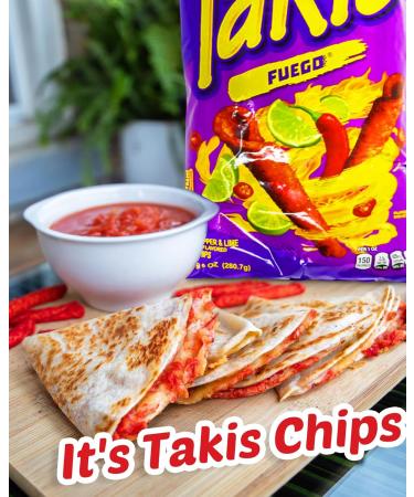 Takis Fuego Hot Chili Pepper & Lime Flavored Corn Snacks(Two 9.9 oz. Bag) 280 g (Pack of 2) - Buy Online on GoSupps.com