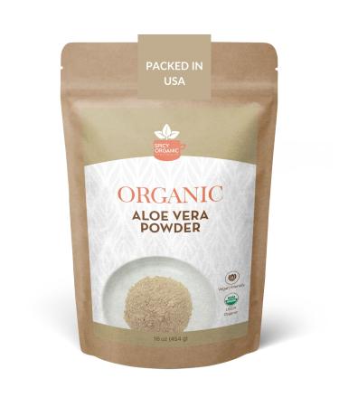 Organic Aloe Vera Powder for Skin & Hair 4 oz. - Aloe Barbadensis - Nourishing Face Mask for Natural Beauty USDA Certified Organic & Non-GMO 4 Ounce (Pack of 1)