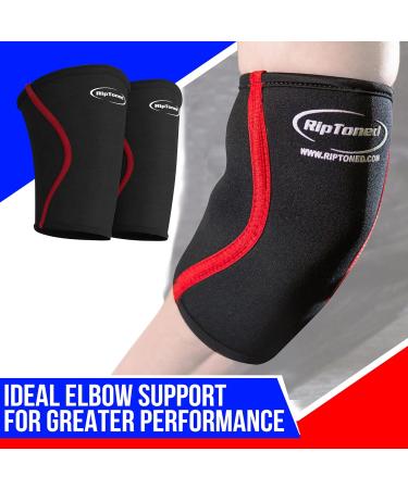 Rip Toned Elbow Sleeve Weightlifting Wraps | Compression Support & Pain Relief for Men & Women | Durable Elbow Brace for Weight Training & Recovery | X-Large Pair - Buy Online on GoSupps.com