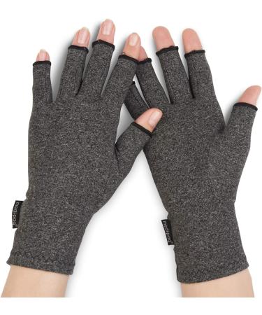 iMedic Arthritis Gloves - 1 Pair Fingerless Compression Gloves for Pain Relief - Women & Men - Small Grey - Buy Online on GoSupps.com