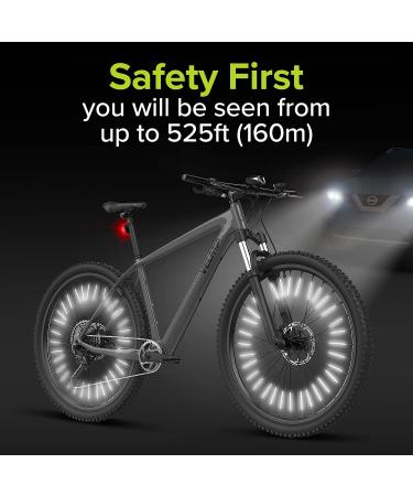 VELMIA Spoke Reflectors 36 Pieces - Enhanced Safety and Visibility - Easy Mounting Bike Spoke Skins - Reflective Material - Buy Online on GoSupps.com