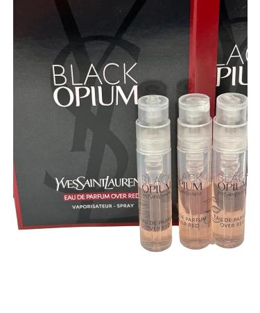 YVES SAINT LAURENT YSL EDP OVER RED Black Opium Sample Women Perfume 1.2 ml / 0.04 oz - set of 3 - Buy Online on GoSupps.com