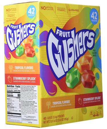 Fruit Fruit Fruit Gushers Variety Pack Strawberry Splash & Tropical 42 ct. A1 - Buy Online on GoSupps.com