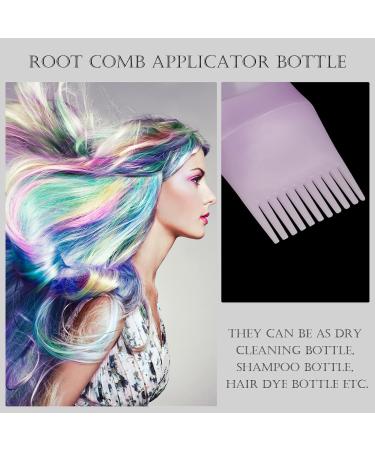 Gezimetie Root Comb Applicator Bottle Hair Dye Applicator Brush 3 Pack Applicator Bottle for Hair Root Comb Color Applicator Bottle 6 Ounce with Graduated Scale(Pink+White+Purple) 3pcs-update - Buy Online on GoSupps.com