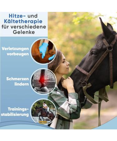 IceHOF Cooling Gaiters for Horses | 4-Piece Set with Removable Cooling Packs & Washable Bandage | Comfortable & Protective Gaiter - Buy Online on GoSupps.com