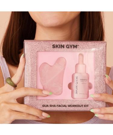 Shop Skin Gym Rose Quartz Gua Sha & Signature Oil Kit | Radiance Boosting Duo for Facial Contouring & Skin Rejuvenation | All-in-One Exfoliating & Moisturizing Oil | Perfect for AM/PM Use | International Shipping Available - Buy Online on GoSupps.com