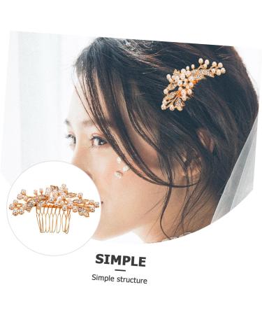 Ipetboom Accessories Bridal Hair Side Comb Hair Accessories for Women Pearl Hair Side Hair Comb Women Hair Accessories Wedding Hair Accessories for Bridal Headgear Bride Rhinestones - Buy Online on GoSupps.com