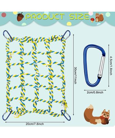 Small Animal Rope Climbing Ladder and Bridge - 2 Piece Set for Bird, Hamster, Rat - Red and Yellow - Buy Online on GoSupps.com