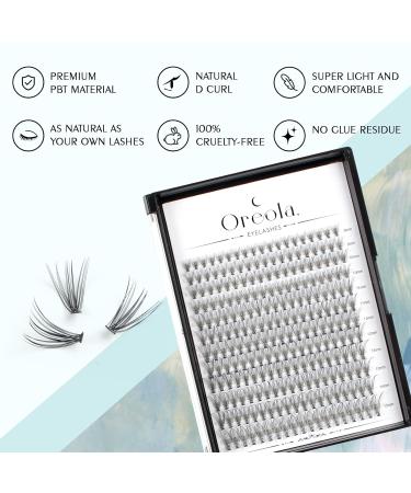 Oreola 228PCs Single Eyelashes Set - DIY Eyelash Extensions Kit with Applicator | 0.07d Thickness 8-15mm Clusters for Stunning Lashes at Home - Buy Online on GoSupps.com