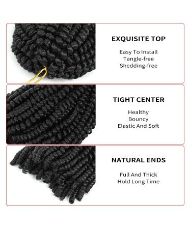 12 Inch Spring Twist Hair 6 Pack - Water Wave Passion Crochet Braids in 1B - Buy Online on GoSupps.com