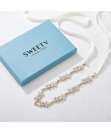 Sweetv Flower Girl Headband - Princess Crystal Hairpiece for Wedding, Birthday Party, First Communion - Buy Online on GoSupps.com