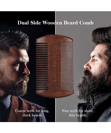 MANEJACK Boar Bristle Beard Brush & Comb Kit with Mustache Scissors - Beard Care Set for Grooming & Styling with Added Shine & Softness - Buy Online on GoSupps.com