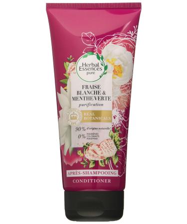 Herbal Essences After Shampoing Pure Strawberry White and Mint Cleaning 90% natural ingredients without parabens without dyes without silicones without paraffin 200 ml x 3 fraise blanche x3